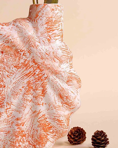 Coral Blush Shell Flower Vase