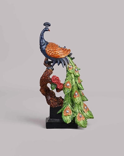 Royal Elegance Peacock Statue