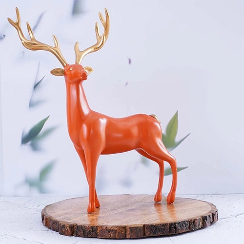 Orange and Gold Deer Statue