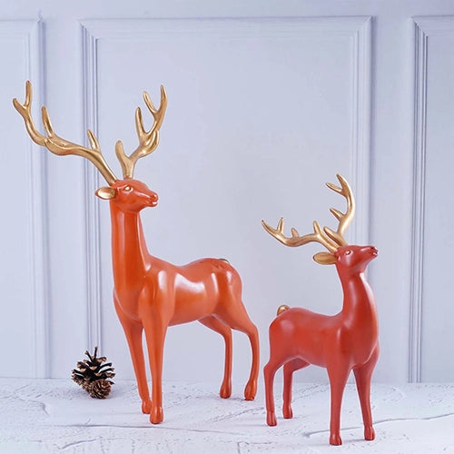 Orange and Gold Deer Statue