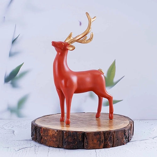 Orange and Gold Deer Statue