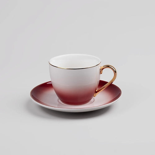 Regal Red Cup and Saucer (Set of 2)
