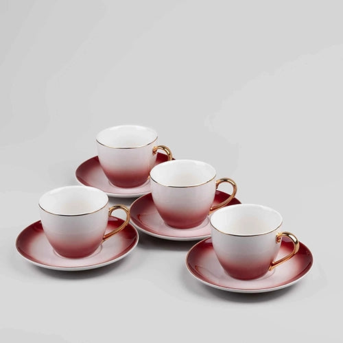 Regal Red Cup and Saucer (Set of 4)