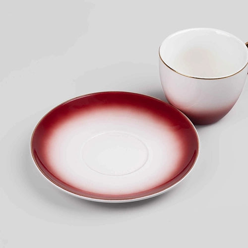 Regal Red Cup and Saucer (Set of 4)