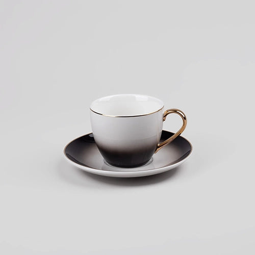 Elegant Porcelain Cup and Saucer (Set of 6)