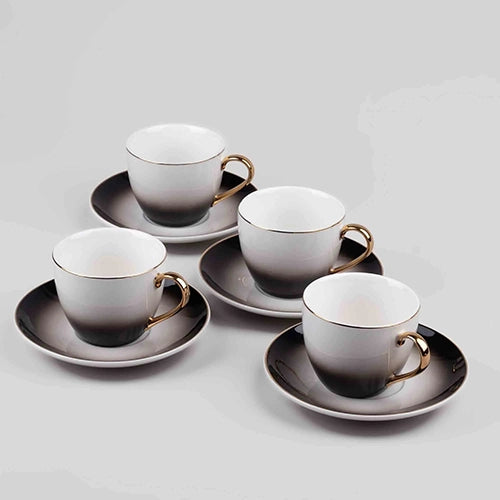 Elegant Porcelain Cup and Saucer (Set of 6)