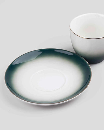 Opulent Gold Trim Cup and Saucer (Set of 4)