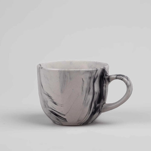 Marble Elegance Coffee Cup and Saucer (Set of 6)