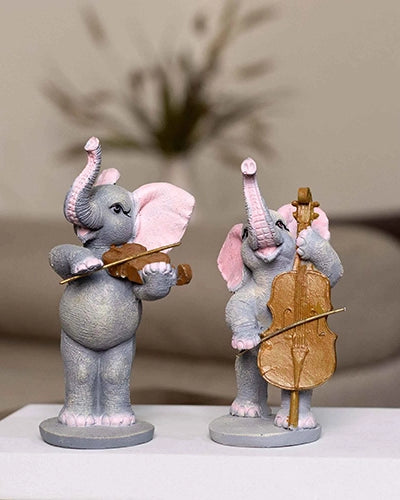 Musical Elephant Trio Statue