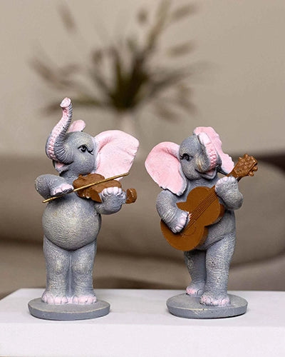 Musical Elephant Trio Statue