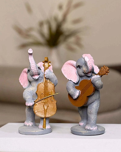 Musical Elephant Trio Statue