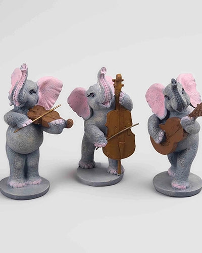 Musical Elephant Trio Statue