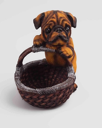 Brown Puppy Basket Buddy