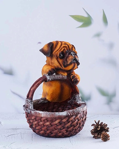Brown Puppy Basket Buddy