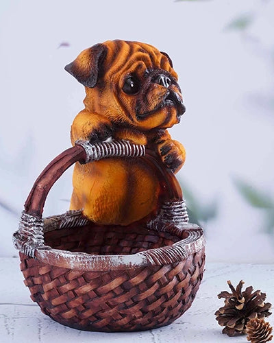 Brown Puppy Basket Buddy