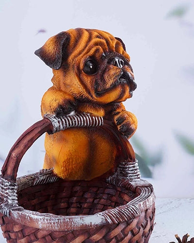 Brown Puppy Basket Buddy