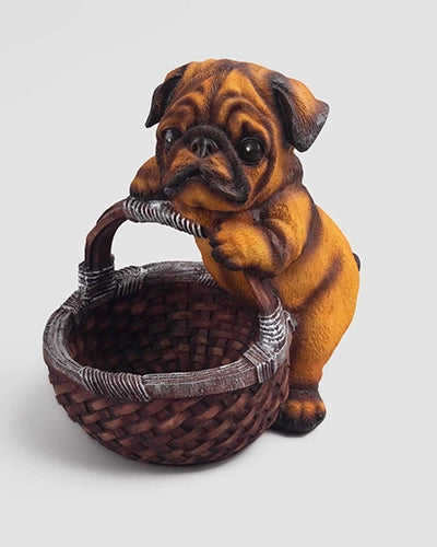 Brown Puppy Basket Buddy