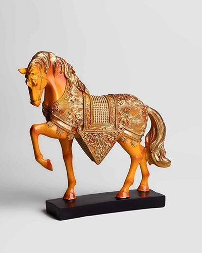 Golden Horse Duo Figurines
