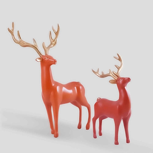 Orange and Gold Deer Statue