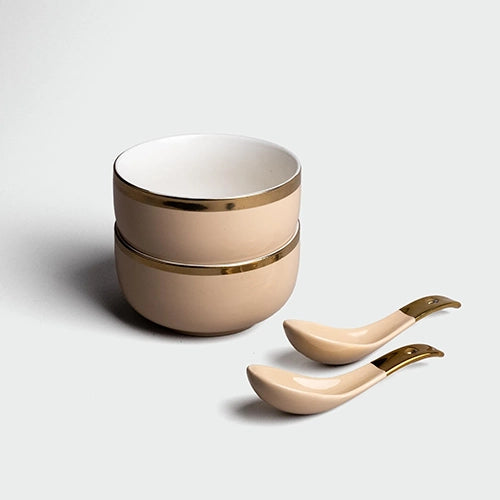 Premium Porcelain Soup Set Serving Bowl (Set of 2)