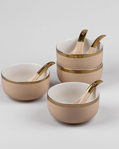 Premium Porcelain Soup Set Serving Bowl (Set of 4)