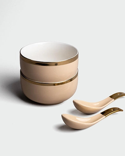 Premium Porcelain Soup Set Serving Bowl (Set of 4)