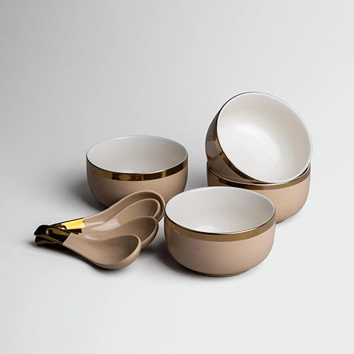 Premium Porcelain Soup Set Serving Bowl (Set of 6)