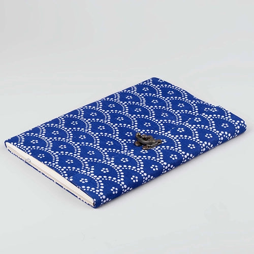 Elegant Blue and White Locking Diary (10x7inch)