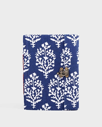 Elegant Dabu Print Locking Diary (8x6inch)