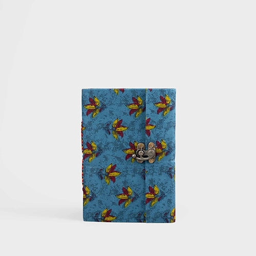 Blue Floral print Diary with Lock (7x5inch)