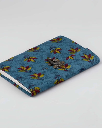 Blue Floral print Diary with Lock (7x5inch)