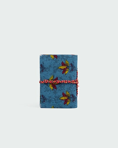 Blue Printed Fabric Cover Diary (4x3inch)
