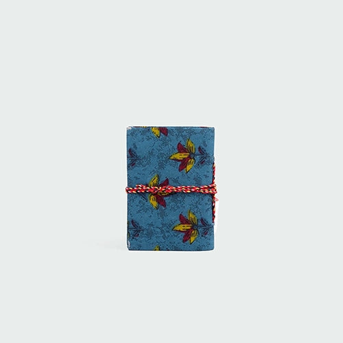 Blue Printed Fabric Cover Diary (4x3inch)