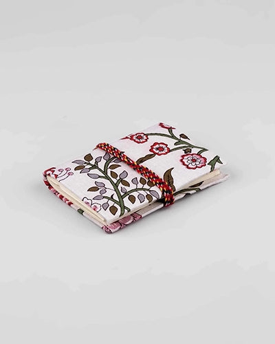 Floral Fabric Covered Diary (4x3inch)