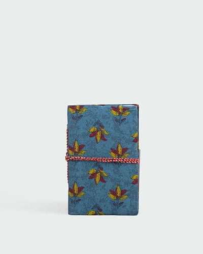 Blue Fabric Covered Handmade Diary (6x4inch)