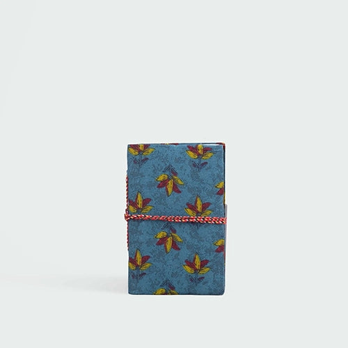 Blue Fabric Covered Handmade Diary (6x4inch)
