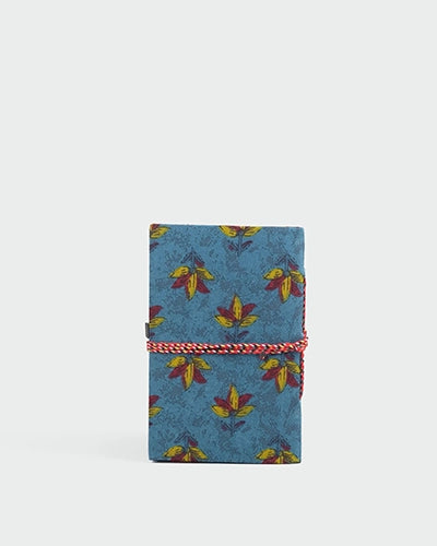 Blue Fabric Covered Handmade Diary (6x4inch)