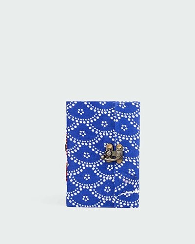 Handblock Print Diary with Lock (6x4inch)