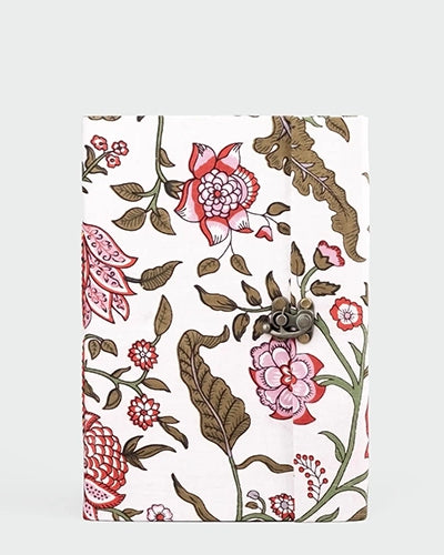 Floral Pattern Diary with Lock (4x3inch)