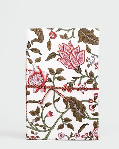 Floral Fabric Covered Diary (4x3inch)