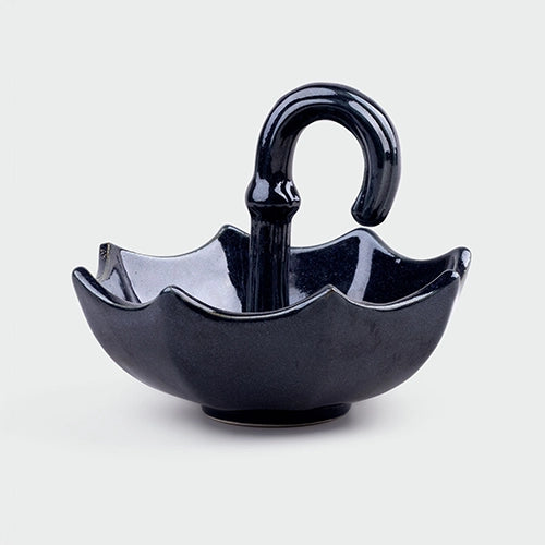 Navy Blue Umbrella Snack Bowl
