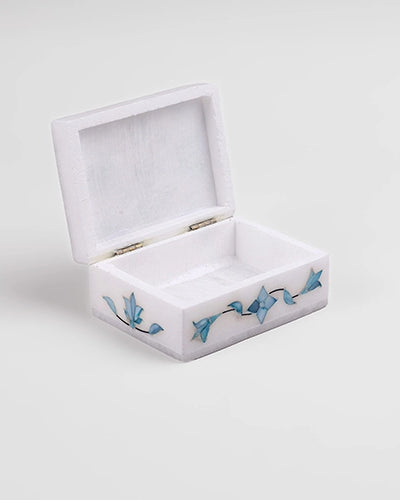 Antique Natural Green Marble Jewelry Box