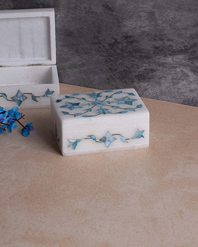 Antique Natural Green Marble Jewelry Box