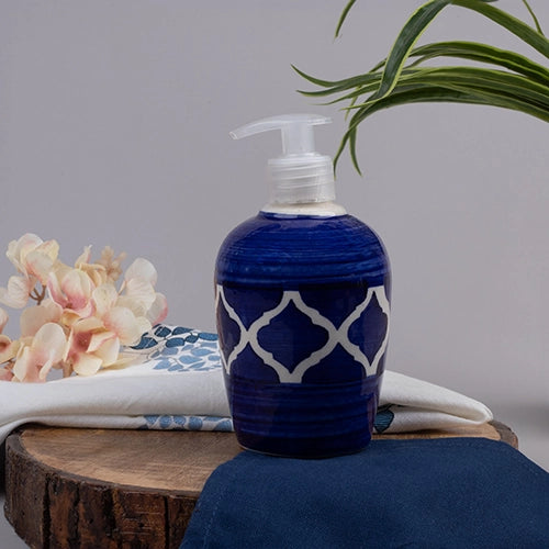 Blue Morroco Handmade Ceramic Soap Dispenser
