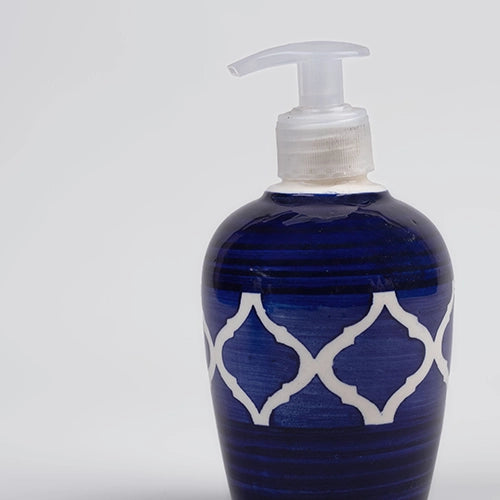 Blue Morroco Handmade Ceramic Soap Dispenser