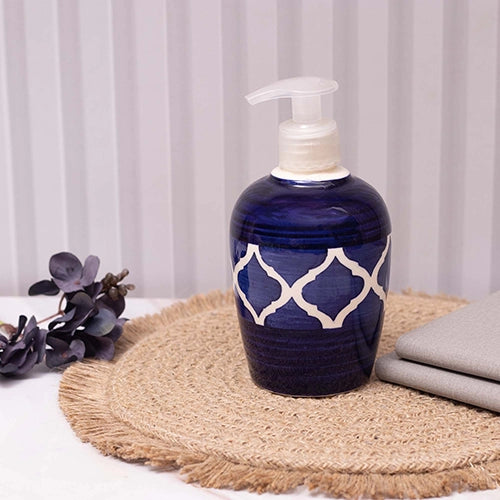 Blue Morroco Handmade Ceramic Soap Dispenser