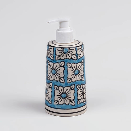 Turquoise Handprinted Handwash Dispenser