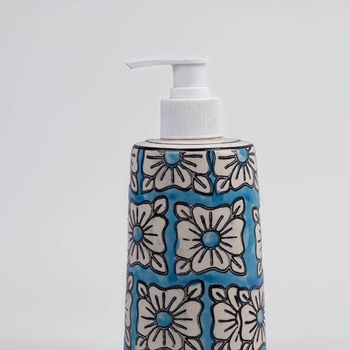 Turquoise Handprinted Handwash Dispenser