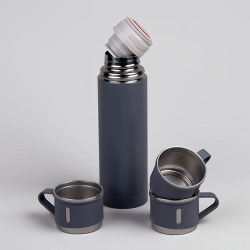 Double Wall Stainless Steel Vacuum Flask Set