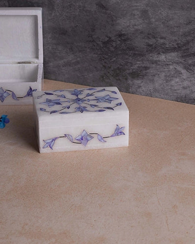 Luxury Blue Marble Jewelry Box